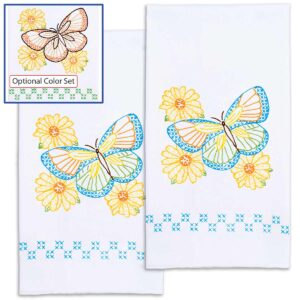 Butterfly hand towels with optional colors