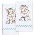 Highland Cow Decorative Hand Towels