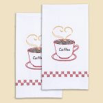 Coffee Time Decorative Hand Towels