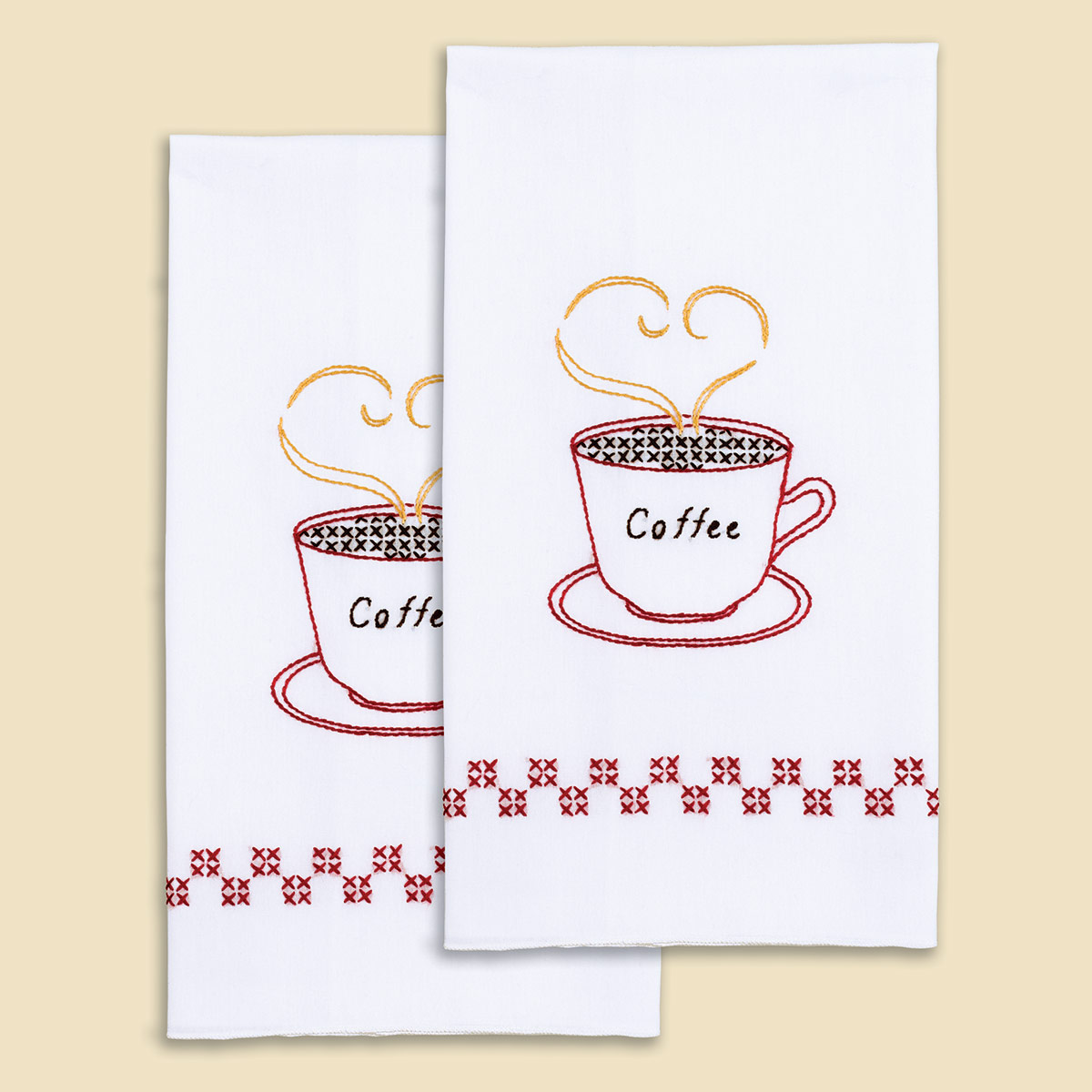 Coffee Time Decorative Hand Towels - Jack Dempsey Needle Art