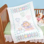 Sweet Dreams Clown Crib Quilt Top