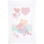 Limited Edition Bear & Hearts Crib Quilt Top