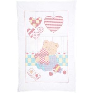 Limited Edition Bear & Hearts Crib Quilt Top