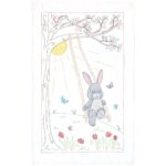 Swinging Bunny Crib Quilt Top