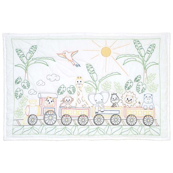 Jungle Train Crib Quilt