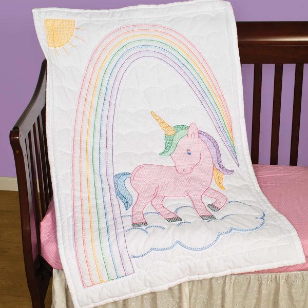 Unicorn Crib Quilt Top
