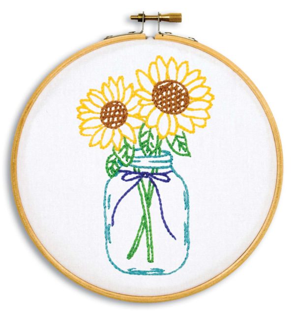 Sunflowers Hoop Kit