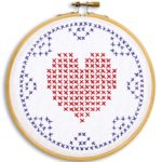 Cross-Stitch Heart & Lace Hoop Kit
