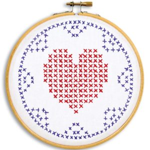 Cross Stitch Heart and Lace