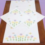 Field of Flowers Scarf & Doily set