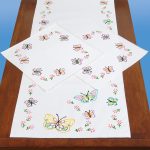 Fluttering Butterflies Scarf & Doily Set