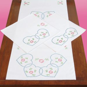 Starburst of Hearts Scarf & Doily Set