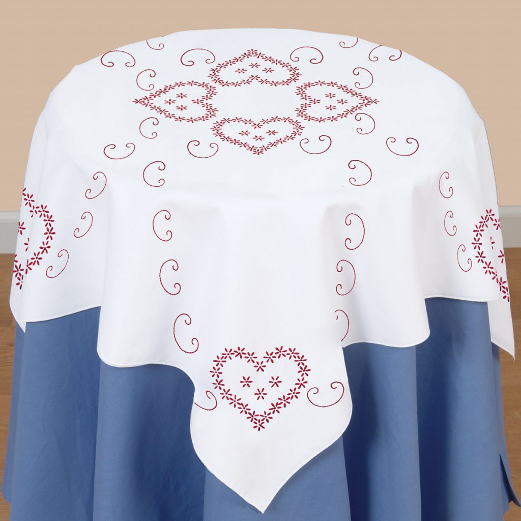 Valentine's Day Table Topper Jack Dempsey Needle Art