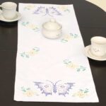 ** Cross-Stitch Butterfly Table Runner