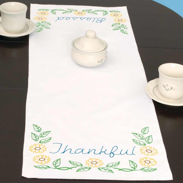 Thankful and Blessed table runner