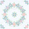 Cross-Stitch Circle of Flowers  18" Quilt Blocks