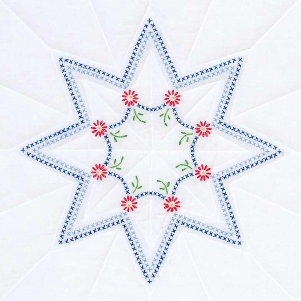 Jack Dempsey Needle Art XX Star 9 in blocchi per quilt - Italia