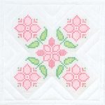 Cross-Stitch Pretty in Pink 18″ Quilt Blocks