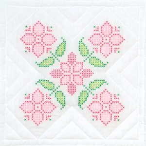 Cross-Stitch Pretty in Pink Quilt Blocks