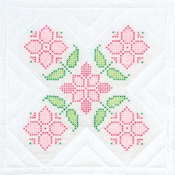 Cross-Stitch Pretty in Pink Quilt Blocks