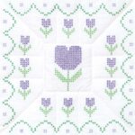 Cross-Stitch Tulips 18" Quilt Blocks