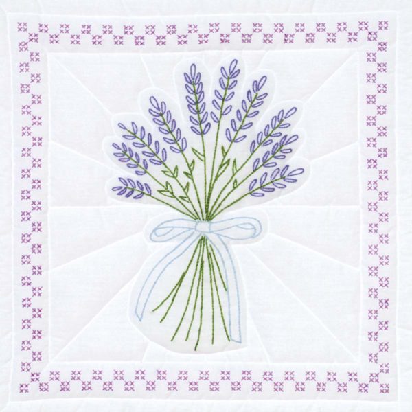 Lavender 18 inch Quilt Block