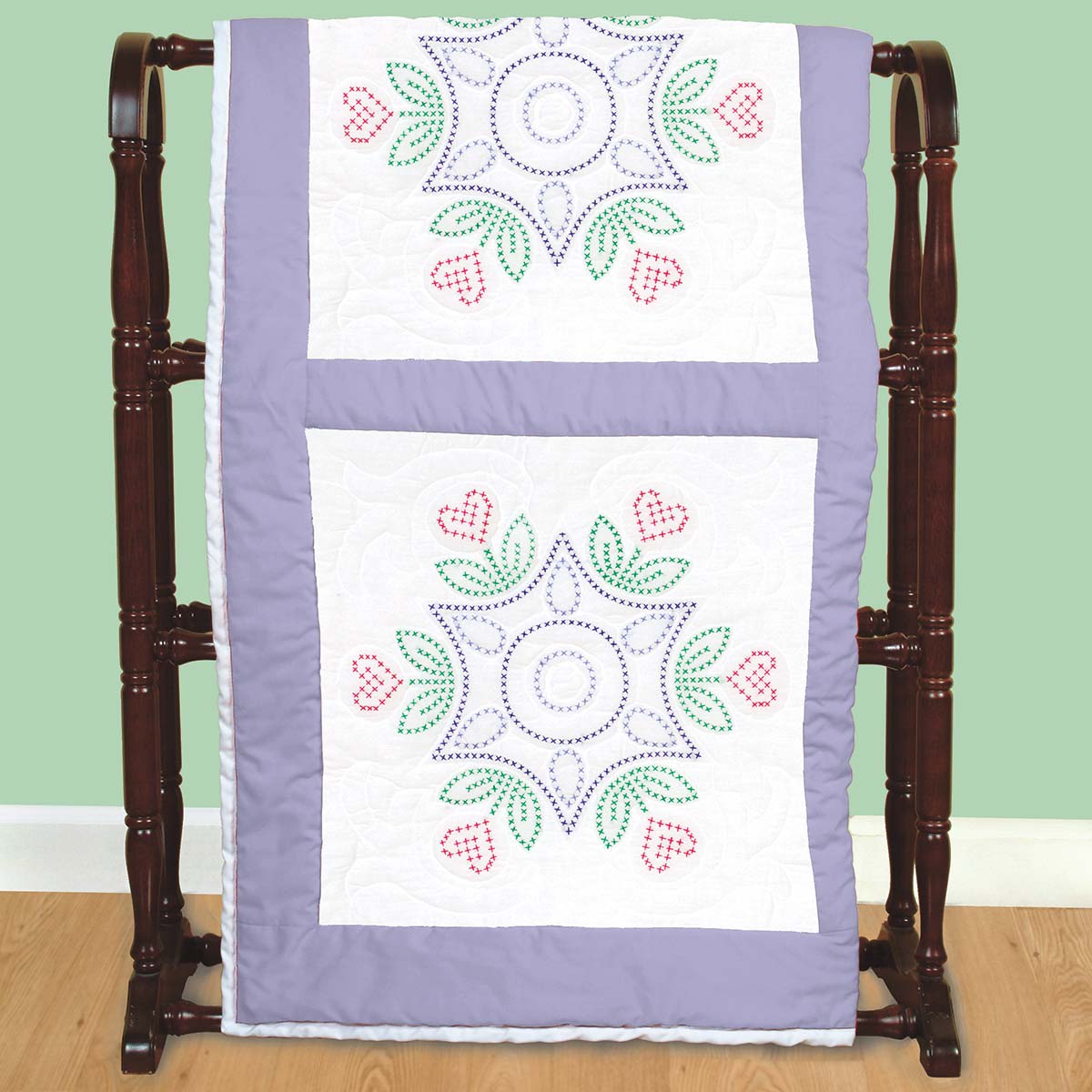 Stamped cross sales stitch quilts