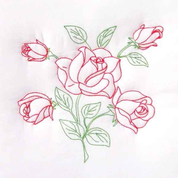 long stemmed rose quilt block