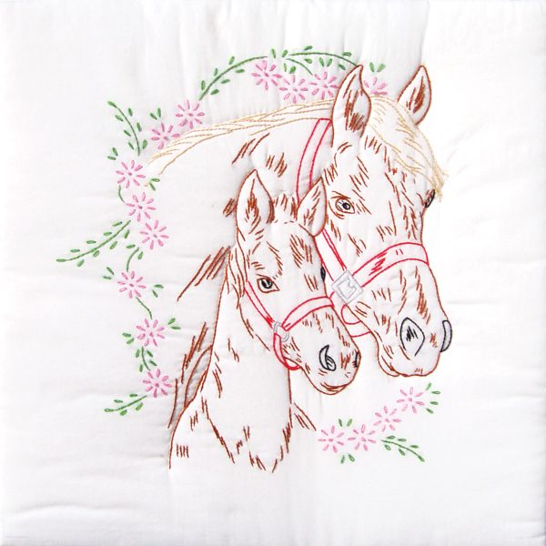 mare colt quilt block