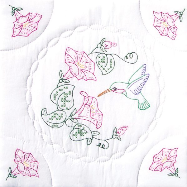 hummingbird quilt block