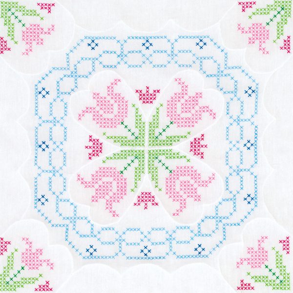 lace tulips quillt block