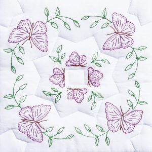 circle butterflies quilt block