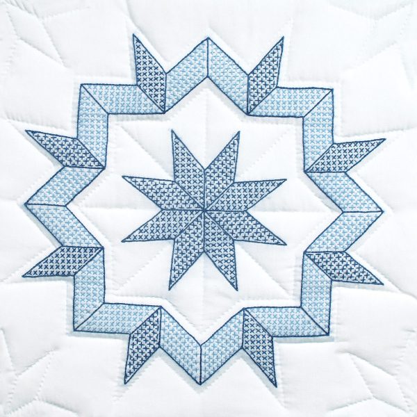 kaleidoscope star quilt block