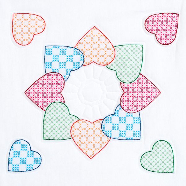 Patchwork Hearts Quilt Blocks