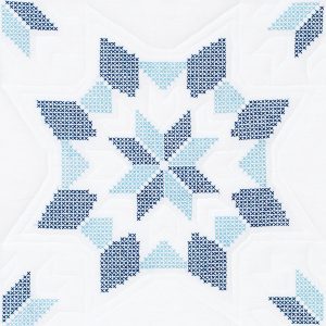 Interlocking XX Western Star White Quilt Blocks