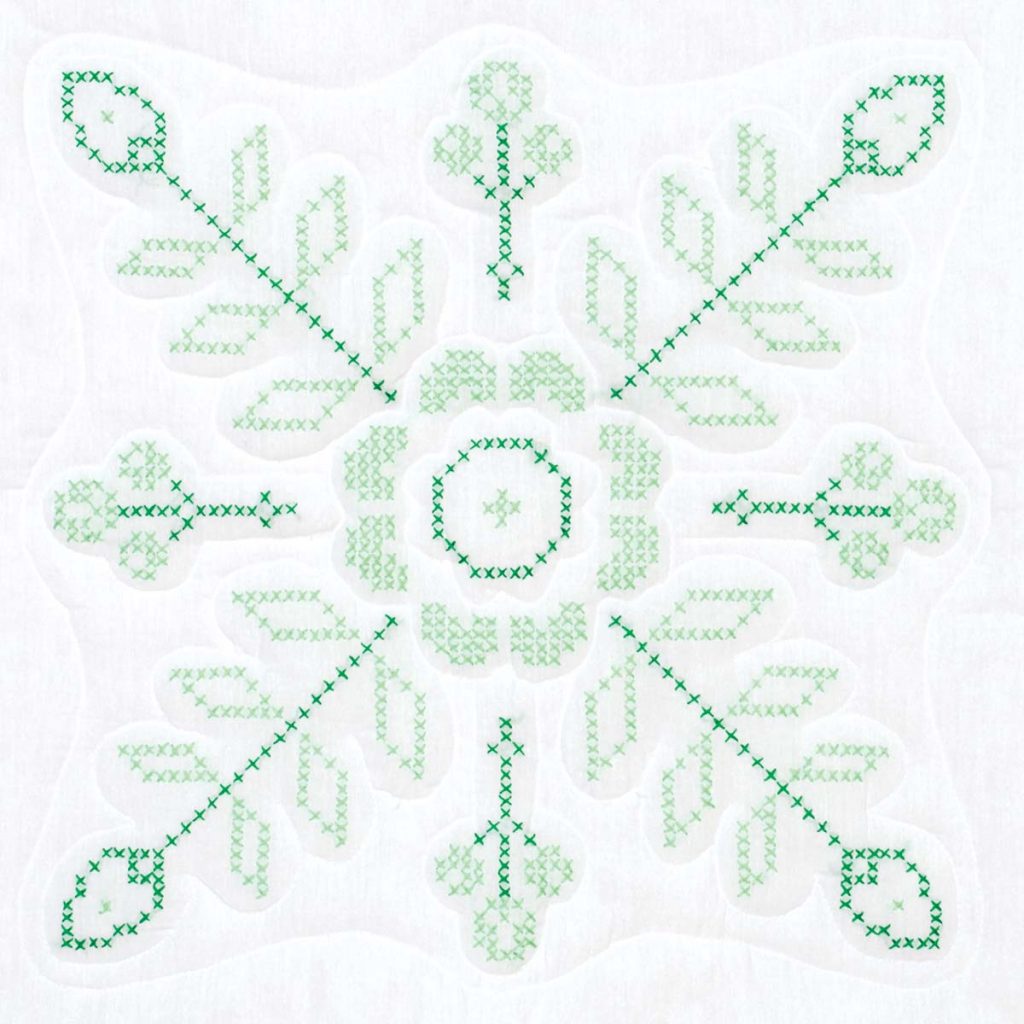 Jack Dempsey Stamped White Quilt Blocks, XX Star (Confezione da 6