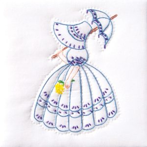 parasol lady 9 inch quilt block