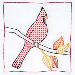 Cardinal quilt blocks.