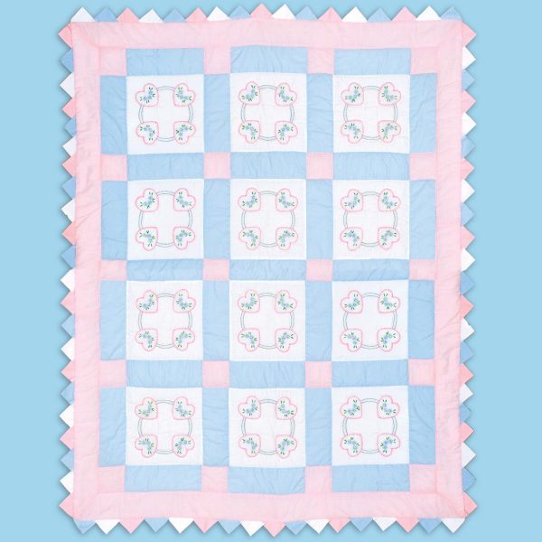 product id 73323 Heart 9" Blocks Quilt with points