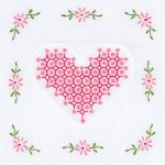 Chicken Scratch Heart 9" Quilt Blocks