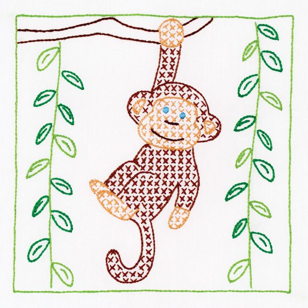 Monkey 9 inch Quilt Blocks