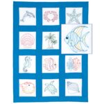 Beach 9" Theme Quilt Blocks