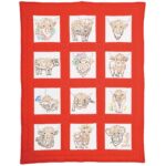 Highland Cows Theme Quilt Blocks