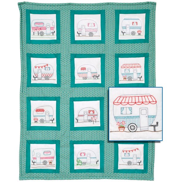 product id 737914 Happy Campers 9 inch theme quilt