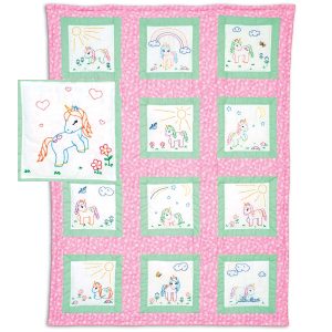 Baby Unicorns Theme Quilt Blocks