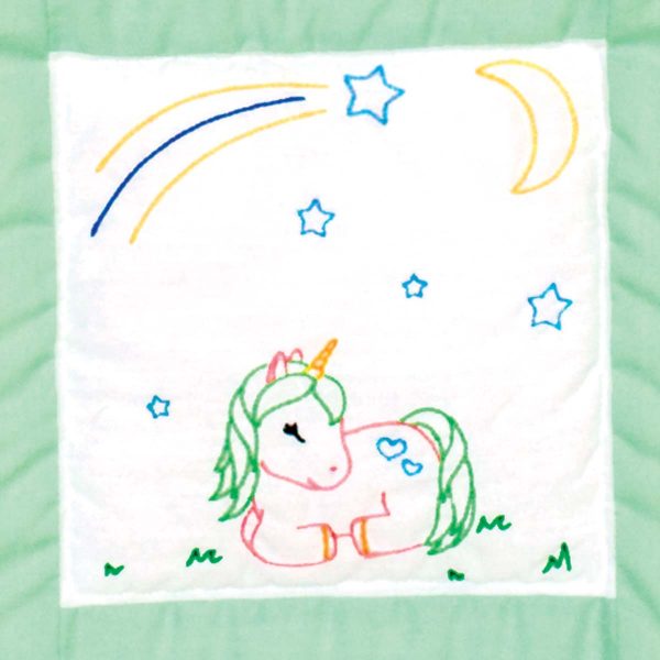 Baby Unicorns Theme Quilt Block