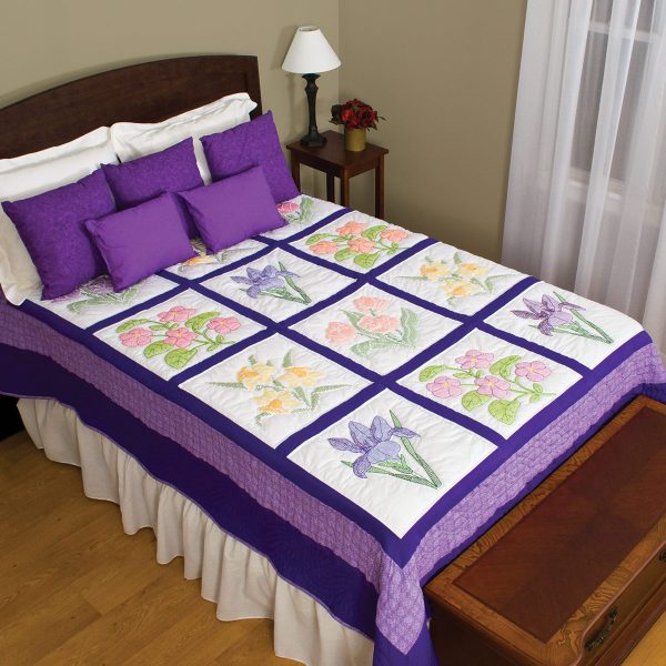 product id 74112 flowers sampler quilt