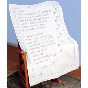 product id 940493 Footprints Lap Quilt Top