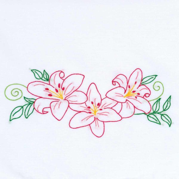 Lilies embroidery