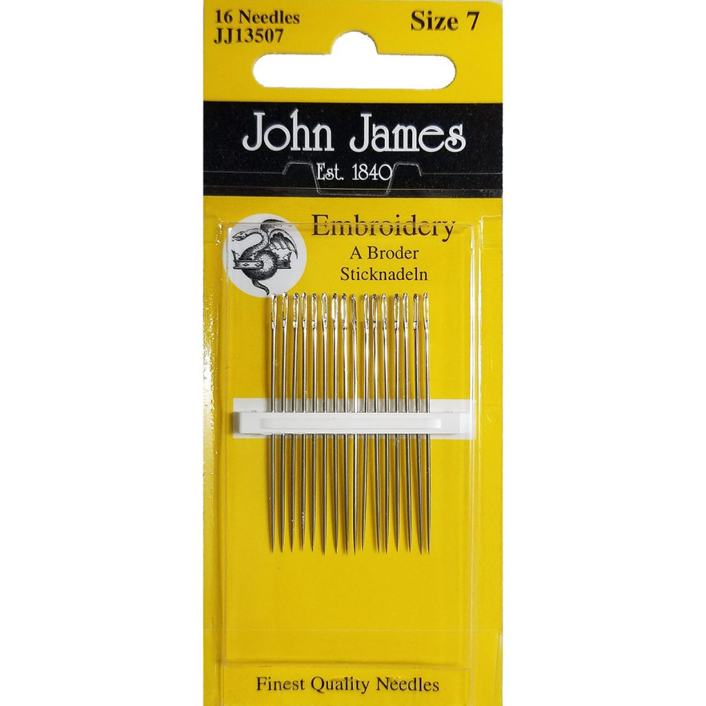 Embroidery Needle John James size 7 - Jack Dempsey Needle Art